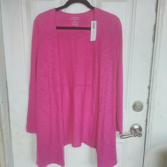 Chico's Sweaters - Chico's Cotton Slub Cardigan in Ultra Violet